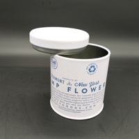 Seau à glace rond en fer blanc vide 6oz 7oz 8oz 9oz, finition givrée glamour, avec couvercle vert et rouge sans soudure, pour la citronnelle, le lait et le pain