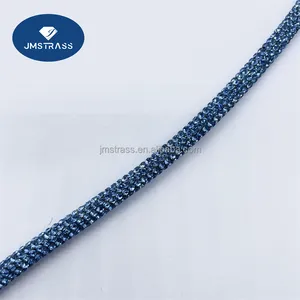 Penjualan terlaris produsen tali baju berlian imitasi tali tabung katun berlian imitasi kristal 6 mm kualitas tinggi