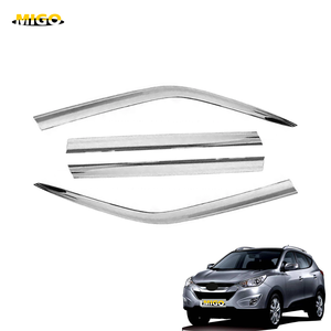 4 Pezzi Deflettore Vento per <span class=keywords><strong>Parabrezza</strong></span> Hyundai <span class=keywords><strong>Tucson</strong></span> 2009-2015 Visiera Cromata Deflettore Vento Protezione Pioggia e Sole - Product Image 1