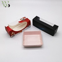 명확한 창을 가진 자석 마감 마분지 상자 광택이 없는 까만 주문 호화스러운 엄밀한 종이 선물 포장 손가락으로 튀김 뚜껑