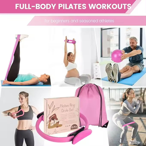 <span class=keywords><strong>Set</strong></span> da 13 Pezzi Ecologico Portatile con Cintura Elastica, Cerchio <span class=keywords><strong>Yoga</strong></span>, Anello Pilates, Palla per Allenamento, Kit Pilates per <span class=keywords><strong>Fitness</strong></span> a Casa - Product Image 4