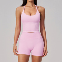 Shorts et hauts de yoga de haute qualité, ensembles d'entraînement sans couture, tenue de yoga pour femmes, ensembles de yoga, gym, fitness, ensemble de shorts 2 pièces pour femmes