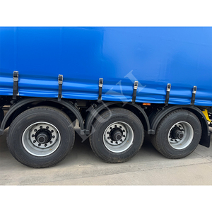 Rideau latéral semi-<span class=keywords><strong>remorque</strong></span> 50t60t 2/3/4 essieux couleurs optionnelles PVC imperméable rideau latéral ABS optionnel - Product Image 2