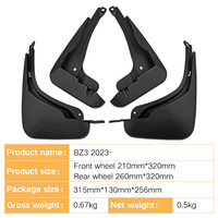 4Pcs Mud Flaps untuk Toyota BZ3 2023-2025 EV Mudguards Splash Guards Fender Guardabarros Faldillas Paralamas Bavettes Aksesoris