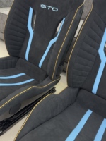 Kursi Bucket Gaya STO Berkualitas Tinggi SD untuk Lamborghini Huracan, Warna & Logo Dapat Disesuaikan, Serat Karbon + Alcantara / Kulit