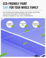Table de ping-pong pliable de qualité professionnelle, écologique et durable pour l'intérieur