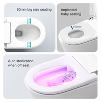 Nouvelle arrivée toilette intelligente auto-nettoyante montée au sol Type de rinçage par pulvérisation toilette automatique monobloc avec réservoir d'eau