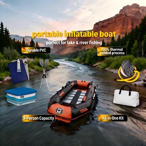 Kayak Gonfiabile in PVC Solar Marine 230 CM per 3 Persone, Canoa, Barca da Pesca, Sport Acquatici con Fondo in Legno - Product Image 1