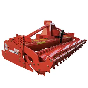 Combined tractor PTO driven power harrow rotary tiller cultivators
