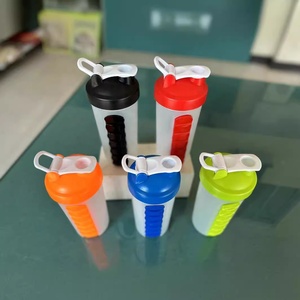 Wholesale Medibox 450ml Travel Cup with 8 Compartments PP Material Water <b>Bottle</b> <b>Pill</b> Box Outdoor Multi-Purpose Weekly Organizer - Product Image 4