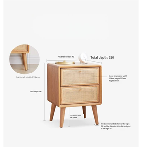 Table <span class=keywords><strong>de</strong></span> chevet en <span class=keywords><strong>bois</strong></span> massif <span class=keywords><strong>de</strong></span> chêne, design simple et moderne, rangement en <span class=keywords><strong>bois</strong></span>, armoire <span class=keywords><strong>de</strong></span> rangement <span class=keywords><strong>pour</strong></span> appartement, chambre à coucher - Product Image 5