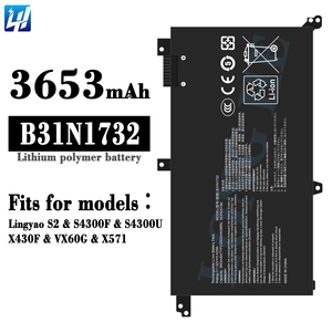 แบตเตอรี่แล็ปท็อปแบบชาร์จไฟได้3653มิลลิแอมป์ <span class=keywords><strong>B31N1732</strong></span>สำหรับ Asus limgyao S2 S4300F X571 VX60G - Product Image 2