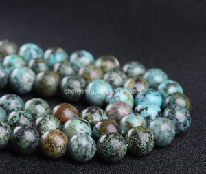 Round Gemstone Beads African Green <strong>Jade</strong> Gem <strong>Stone</strong> Beads for Making Beads - Product Image 2