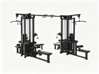 FEIFANHONGYU Machine de musculation multifonction 8 stations avec Lat Pulldown, Rame assise, Crossover par câble et Poulie réglable