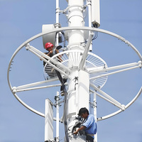Tour tubulaire en acier galvanisé 30M 45M 60M, monopode autoportant 4G 5G pour antenne de communication réseau