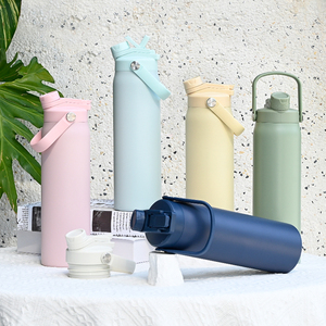 Custom Logo 32oz Stainless Steel Water <b>Bottle</b> with 4-in-1 Dual <b>Drink</b> Lid Vacuum Insulated Travel Flask Wholesale Drinkware - Product Image 4
