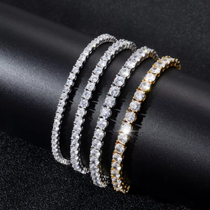 Chaîne Tennis Micro Pavé en Zircon Cubique 5A 3mm 4mm 5mm 6mm, Collier CZ Iced Out Bling Hip Hop pour Femmes et Hommes - Product Image 3