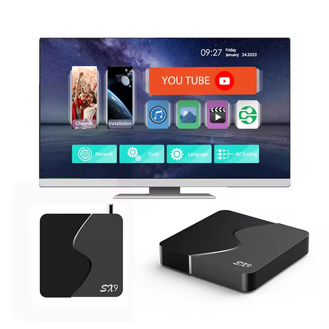Uuvision SX9 DVB-S2 Satellite TV Receiver H.265 Dexin CAS WIFI Built-in FTA HD OTA VLC Set Top Box DVB-S2 Satellite Receiver