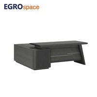 EGROspace Bureau de direction de luxe au design populaire avec organisateur de table et bureau d'angle pour PDG