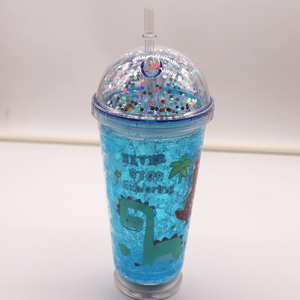 Bicchieri LED da 16 Oz con Doppia Parete e Cannuccia, Diversi Motivi Cartoon per Feste, Bicchieri in Plastica Lampeggianti - Product Image 5