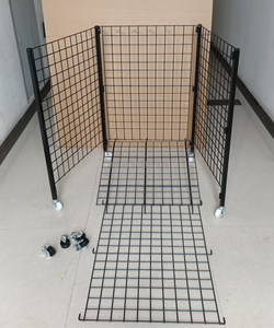 RH-DC6160-B 610*600*870mm Présentoir mobile flottant, Cage promotionnelle détachable, Cage en fil métallique carrée noire - Product Image 5