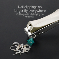 Coupe-ongles anti-éclaboussures, avec poignée ergonomique et lame de précision, outil de manucure haut de gamme pour la maison et les voyages