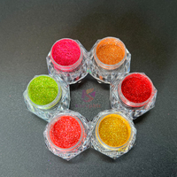 Poudre de paillettes fines holographiques néon en titane TiO2 en gros pour le nail art et les créations en résine