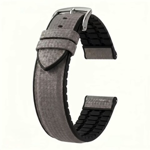 สายนาฬิกาหนังซิลิโคนไฮบริดคุณภาพสูง Upro สำหรับนาฬิกา Rlx ขนาด 20 มม. ดีไซน์แบบถัก สปอร์ต สายนาฬิกาสำรอง - Product Image 1