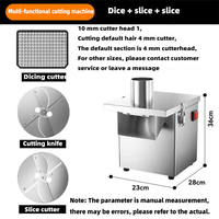Machine à découper les frites électriques en acier inoxydable robuste, multifonctionnelle, pour couper les légumes en bandes