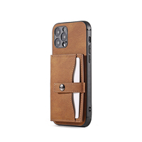 Casing ponsel kulit magnetik, dompet ponsel kulit Pu magnetik mewah dengan tempat kartu untuk iPhone 15 Pro Max