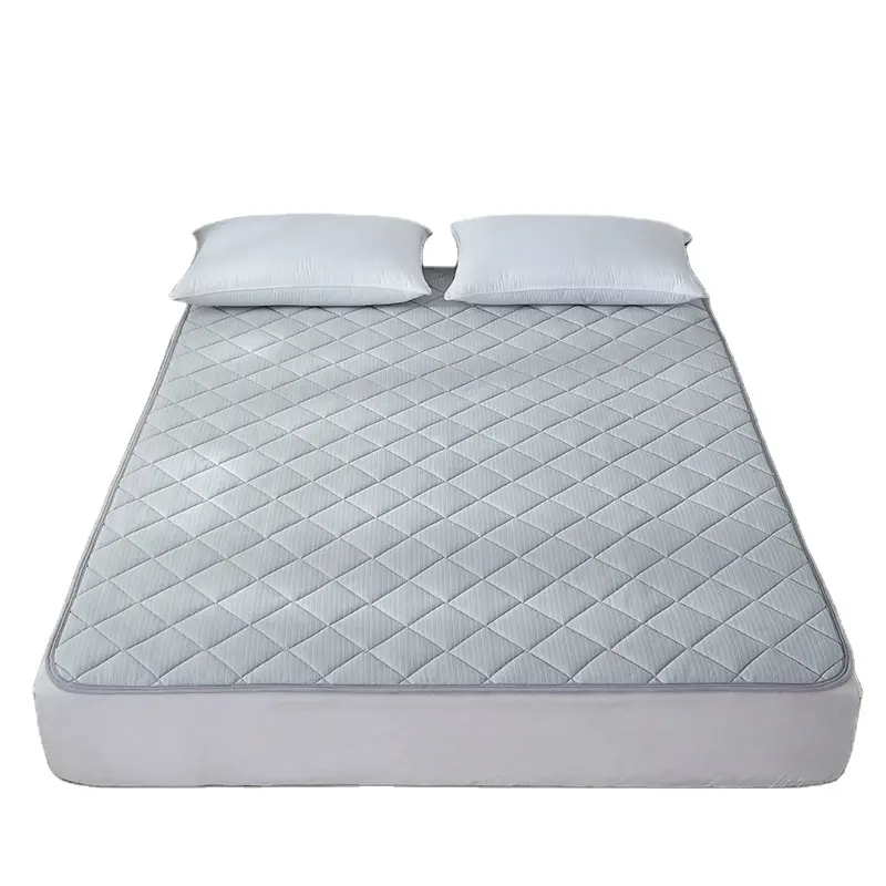 พรีเมี่ยมระบายความร้อนที่นอน Topper ระบายอากาศติดตั้งปกแผ่นเตียงที่มีขนาดเต็ม