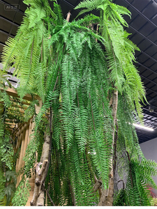 Plantas Colgantes Artificiales de Tacto Real, Hiedra Artificial, Helecho, Follaje Verde para Interiores y Exteriores, Hojas de Amaranto Decorativas - Product Image 6