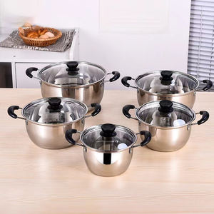 Strumento di cottura ad alte prestazioni utensili da cucina durabilità a lungo termine Set pentola di cottura con coperchio moderna pentola per la cottura - Product Image 1