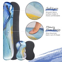 Tapis de souris ergonomique en mousse à mémoire de forme à motif floral avec repose-poignet, couleur et taille personnalisables, tapis de bureau pour jeux PC en stock