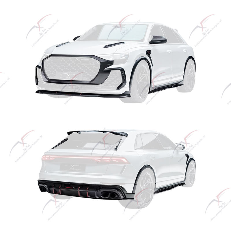 Audi RS Q8 Body Kit - Carbon Fiber Front Spoiler & Diffuser