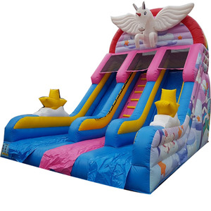 Le jeu d'extérieur le plus populaire - Toboggan gonflable licorne commercial, château gonflable pour enfants avec toboggan - Product Image 1