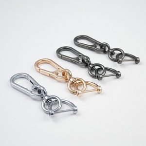 Sáng Tạo Carabiner kim loại xe Keyring có thể tháo rời mở vít <span class=keywords><strong>D</strong></span> Vòng Clasp mùa xuân xoay móc chìa khóa - Product Image 2