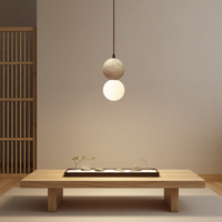 Lampe suspendue en travertin de style Wabi-sabi médiéval, meilleur design, lumière décorative, lampe de chevet en pierre, lustre, luminaire pour plafond haut