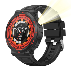 HOT <strong>SALE</strong> KT75 <strong>Smartwatch</strong> with Flashlight 3ATM Deep Waterproof Heart Rate Wireless Call Outdoor Sport Smart Watch for Men Women - Product Image 1
