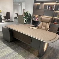 Vente en gros de bureaux de direction luxueux et haut de gamme, ensembles de bureaux et de chaises de direction simples et modernes, armoires de classement, éclairage LED