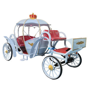 Grand chariot décoratif de citrouille dorée creuse de cendrillon de haute qualité transport spécial sans cheval de mariage Hengyisheng - Product Image 1