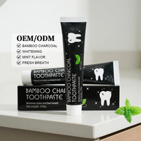 Dentifrice au charbon de bambou naturel 100g, sans fluor, blanchissant, saveur menthe, au charbon actif pour une haleine fraîche