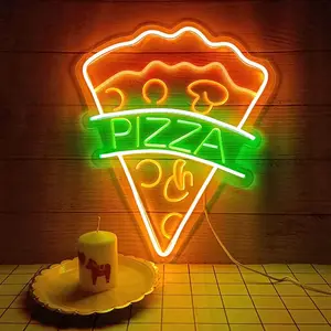 Customize Pizza Custom Neon Led Sign Acrylic Light Up Rgb Neon Number Sign For Party Led Neon Sign