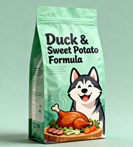 Sacchetti Richiudibili Personalizzati da 350g per Alimenti per Bambini e Animali, Impermeabili e Riciclabili, Confezioni in Plastica per Cibo per Cani - Product Image 1