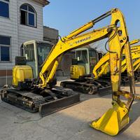 Mini-excavatrice sur chenilles d'occasion VIO55-5A, 5 tonnes, fabriquée au Japon, pour usage domestique et agricole, machine d'origine japonaise.