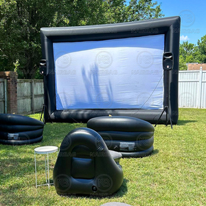 Gran pantalla de cine inflable al aire libre patio trasero proyector pantalla de cine con silla inflable - Product Image 2
