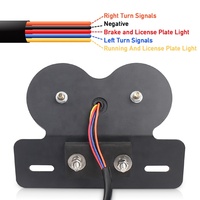 OVOVS-luz trasera Universal para motocicleta, soporte para matrícula, intermitentes, luces de freno para Harley, Bmw, Honda
