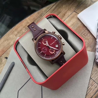 Jam Tangan Wanita Kronograf Kulit FS Terlaris Logo Kustom Jarum Bercahaya Tahan Air Jam Tangan Quartz Wanita