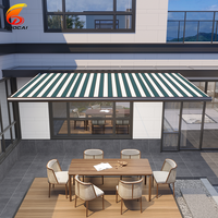 Voile électrique, pare-soleil rétractable, auvent complet à cassette, auvent étanche avec lumières LED