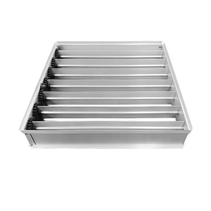 Rejilla de Ventilación de Aluminio para HVAC, de Una o Dos Persianas, <span class=keywords><strong>con</strong></span> Control de Volumen, para Ductos de Humo - Product Image 3